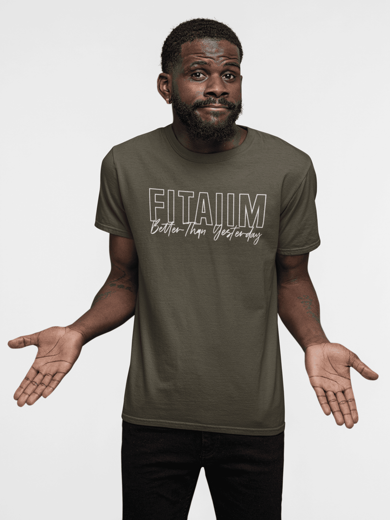 Round Neck T-shirt Olive Green - Fitaiim