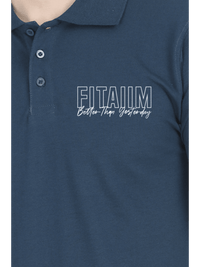 Polo Men T-shirt Petrol Blue - Fitaiim