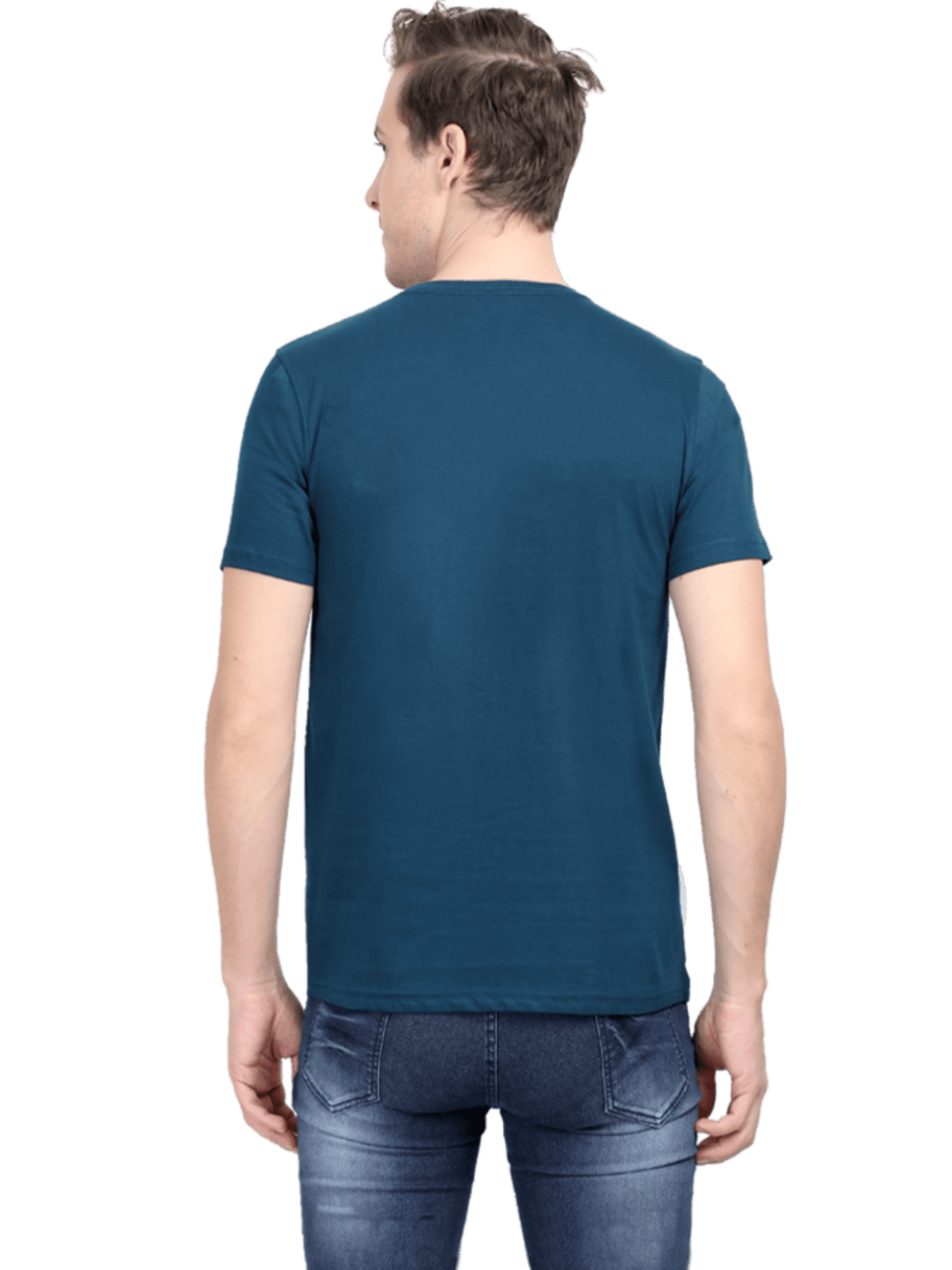 Round Neck T-shirt Petrol Blue - Fitaiim