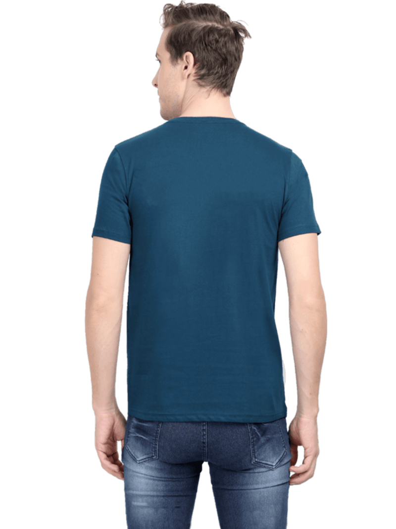 Round Neck T-shirt Petrol Blue - Fitaiim