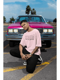 Oversized Men T-Shirt Pink - Fitaiim