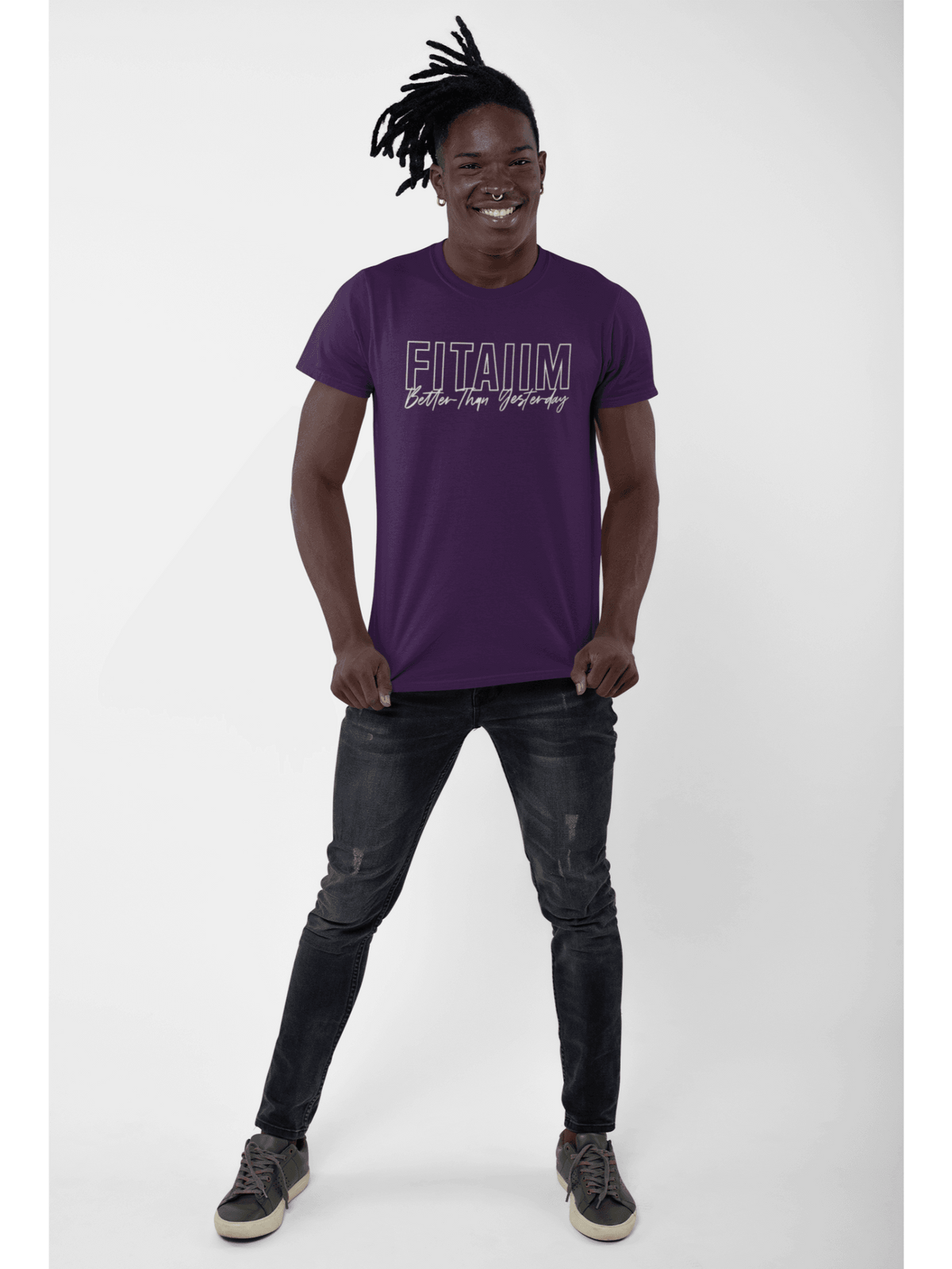 Round Neck T-shirt Purple - Fitaiim