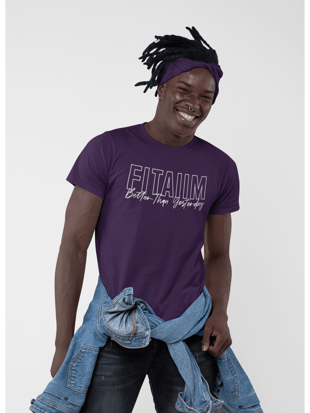 Round Neck T-shirt Purple - Fitaiim