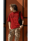 Oversized Men T-Shirt Red - Fitaiim