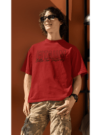 Oversized Men T-Shirt Red - Fitaiim