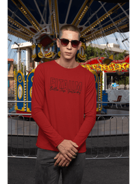 Round Neck Full Sleeve T-Shirt Red - Fitaiim