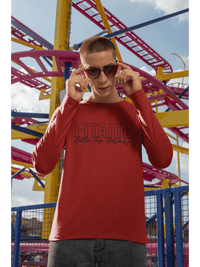 Round Neck Full Sleeve T-Shirt Red - Fitaiim