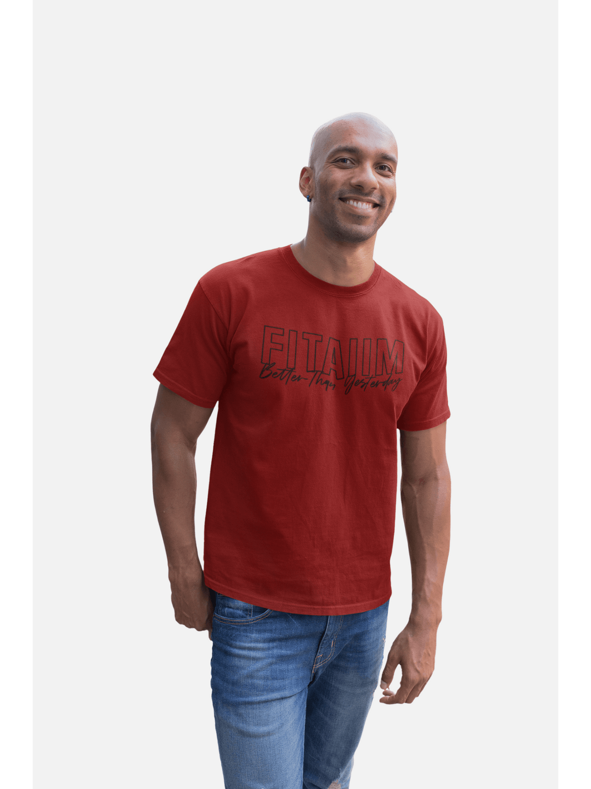 Round Neck T-shirt Red - Fitaiim