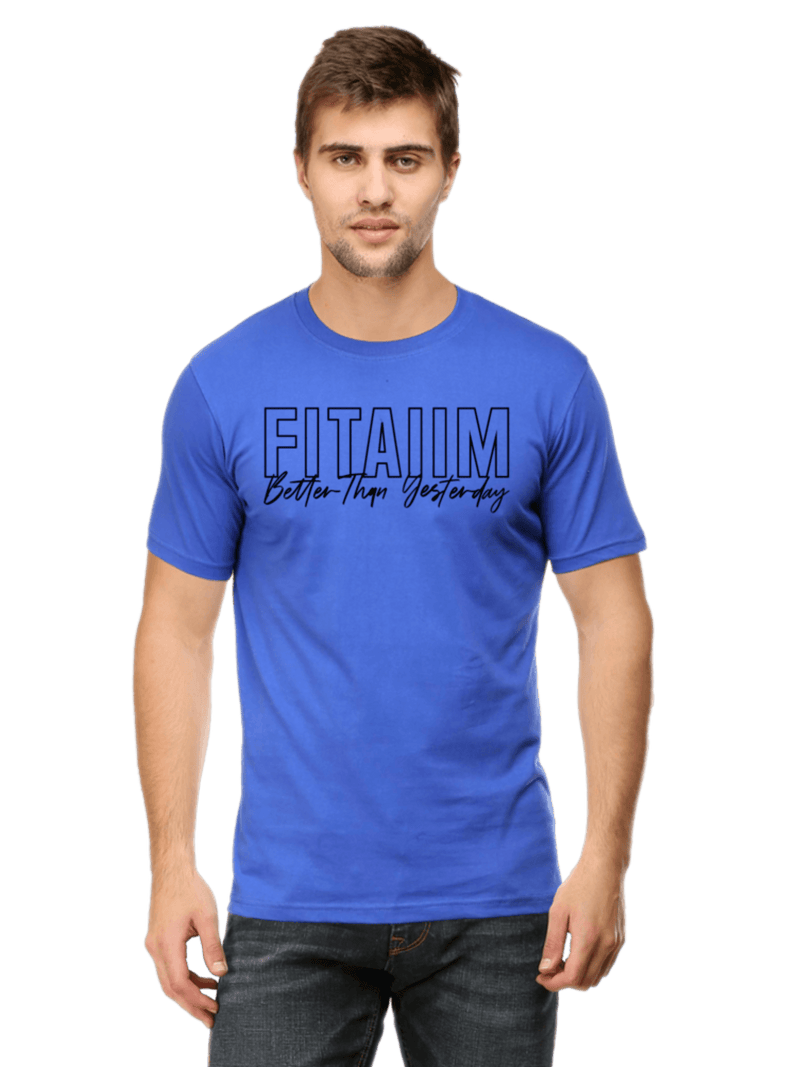 Round Neck T-shirt Royal Blue - Fitaiim