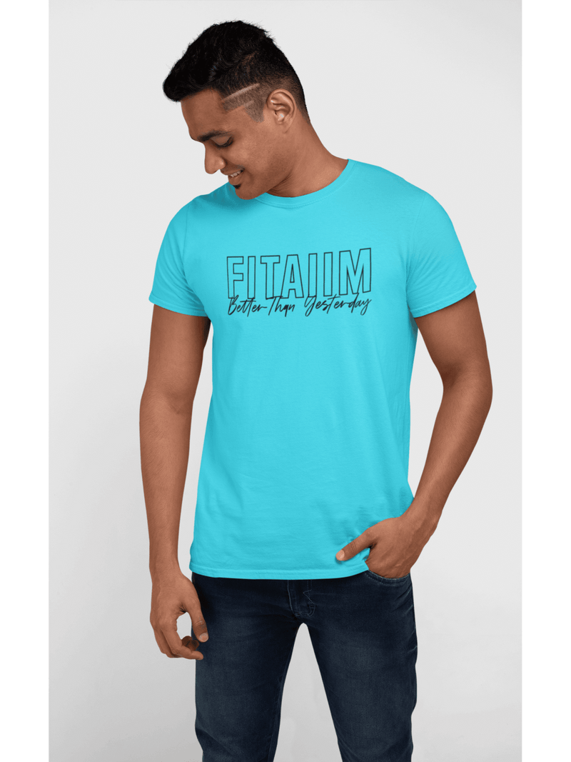 Round Neck T-shirt Sky Blue - Fitaiim