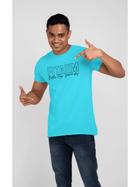 Round Neck T-shirt Sky Blue - Fitaiim