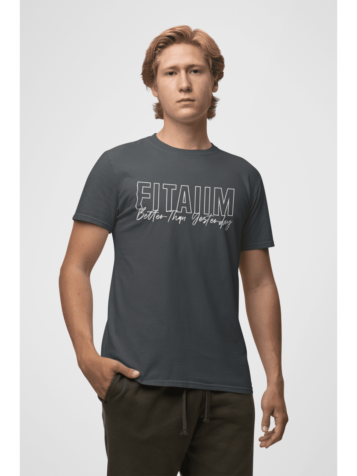 Round Neck T-shirt Steel Grey - Fitaiim
