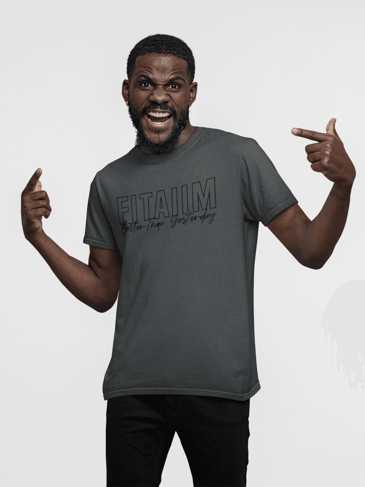 Round Neck T-shirt Steel Grey - Fitaiim