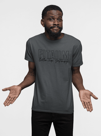 Round Neck T-shirt Steel Grey - Fitaiim