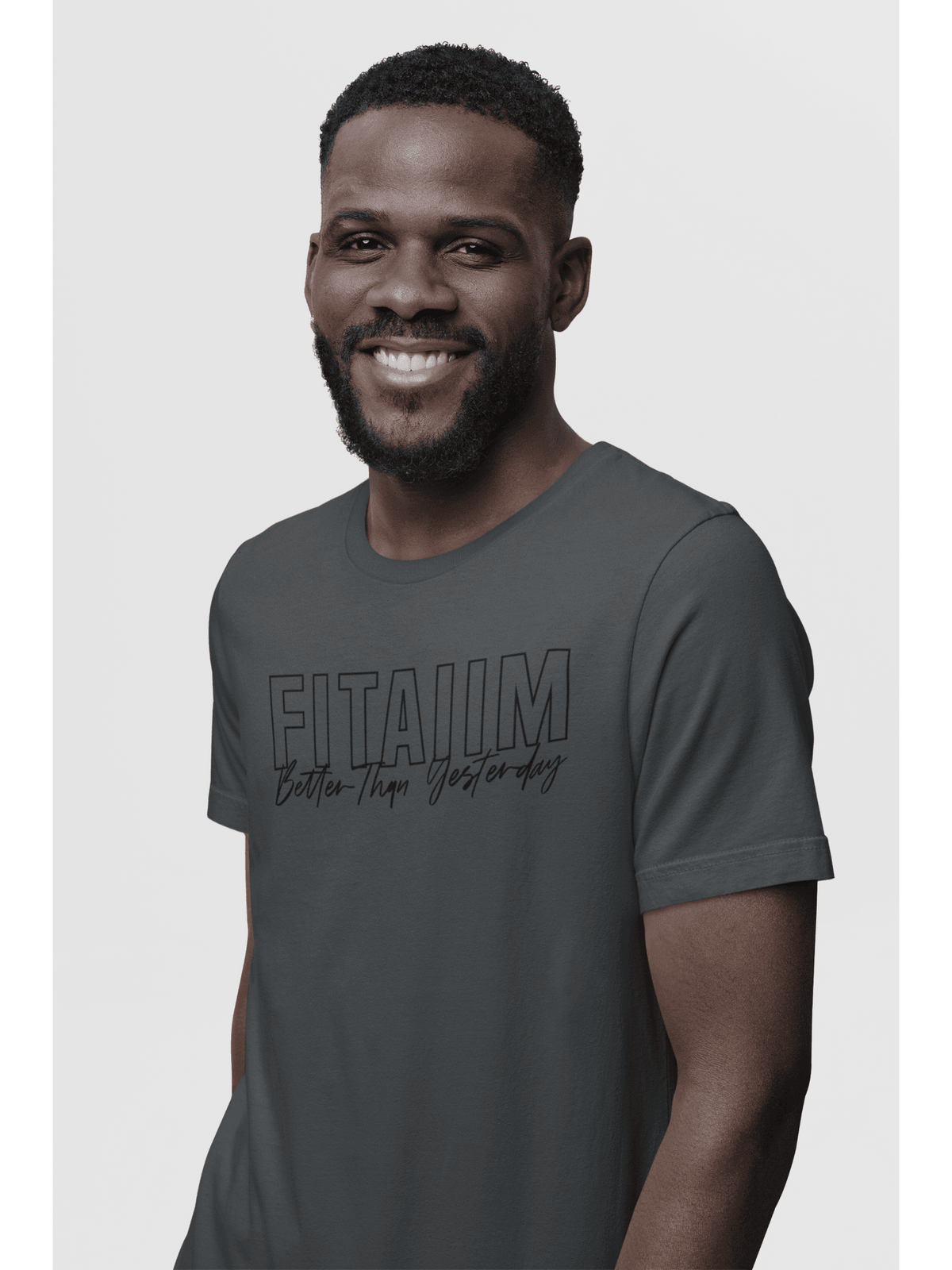 Round Neck T-shirt Steel Grey - Fitaiim