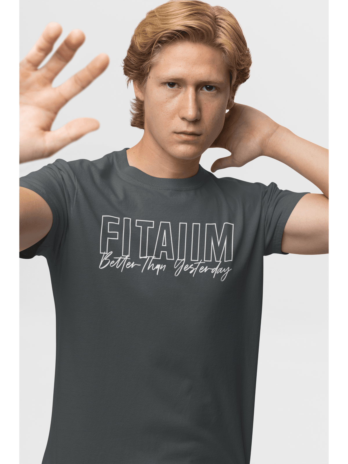 Round Neck T-shirt Steel Grey - Fitaiim