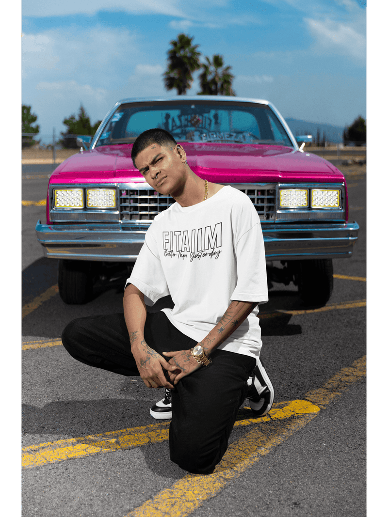 Oversized Men T-Shirt White - Fitaiim