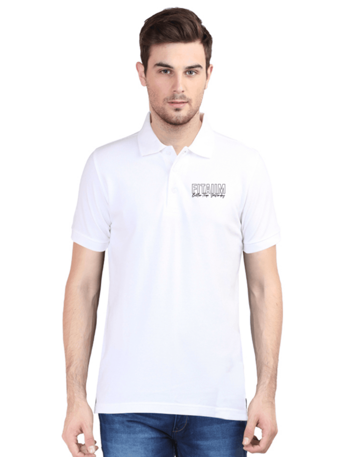 Polo Men T-shirt White - Fitaiim