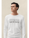 Round Neck Full Sleeve T-Shirt White - Fitaiim