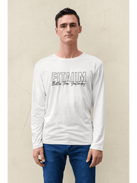 Round Neck Full Sleeve T-Shirt White - Fitaiim