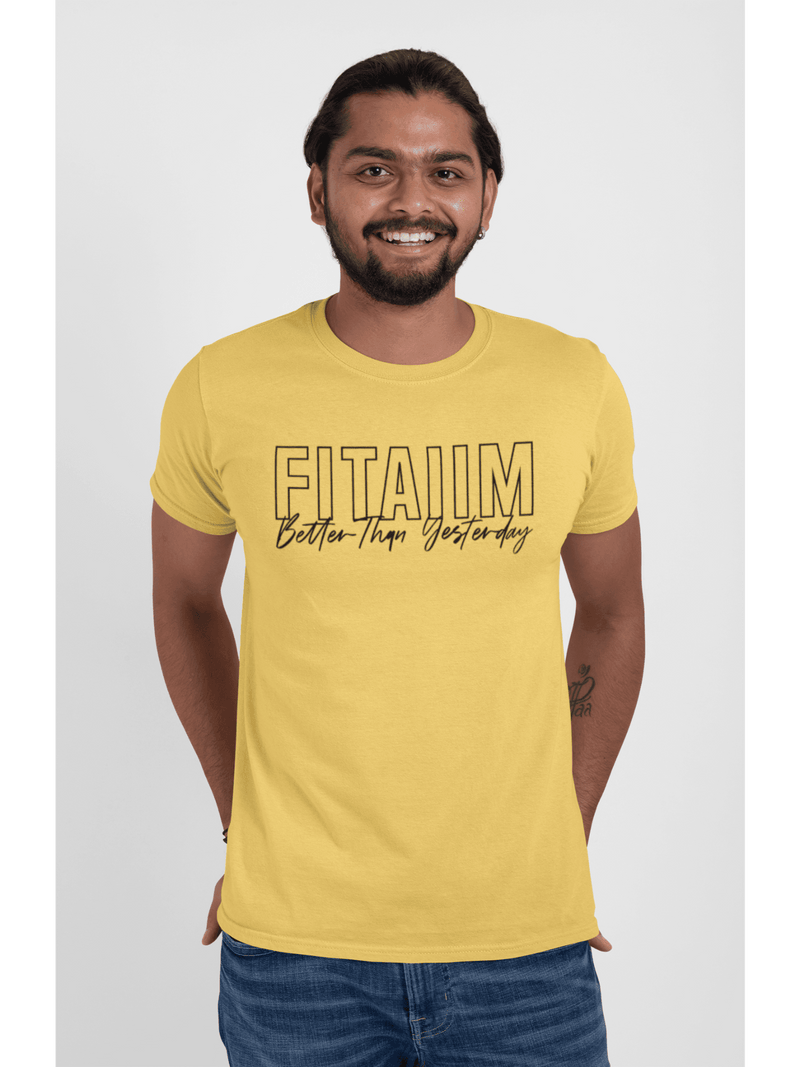 Round Neck T-shirt Yellow - Fitaiim