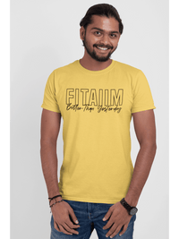 Round Neck T-shirt Yellow - Fitaiim