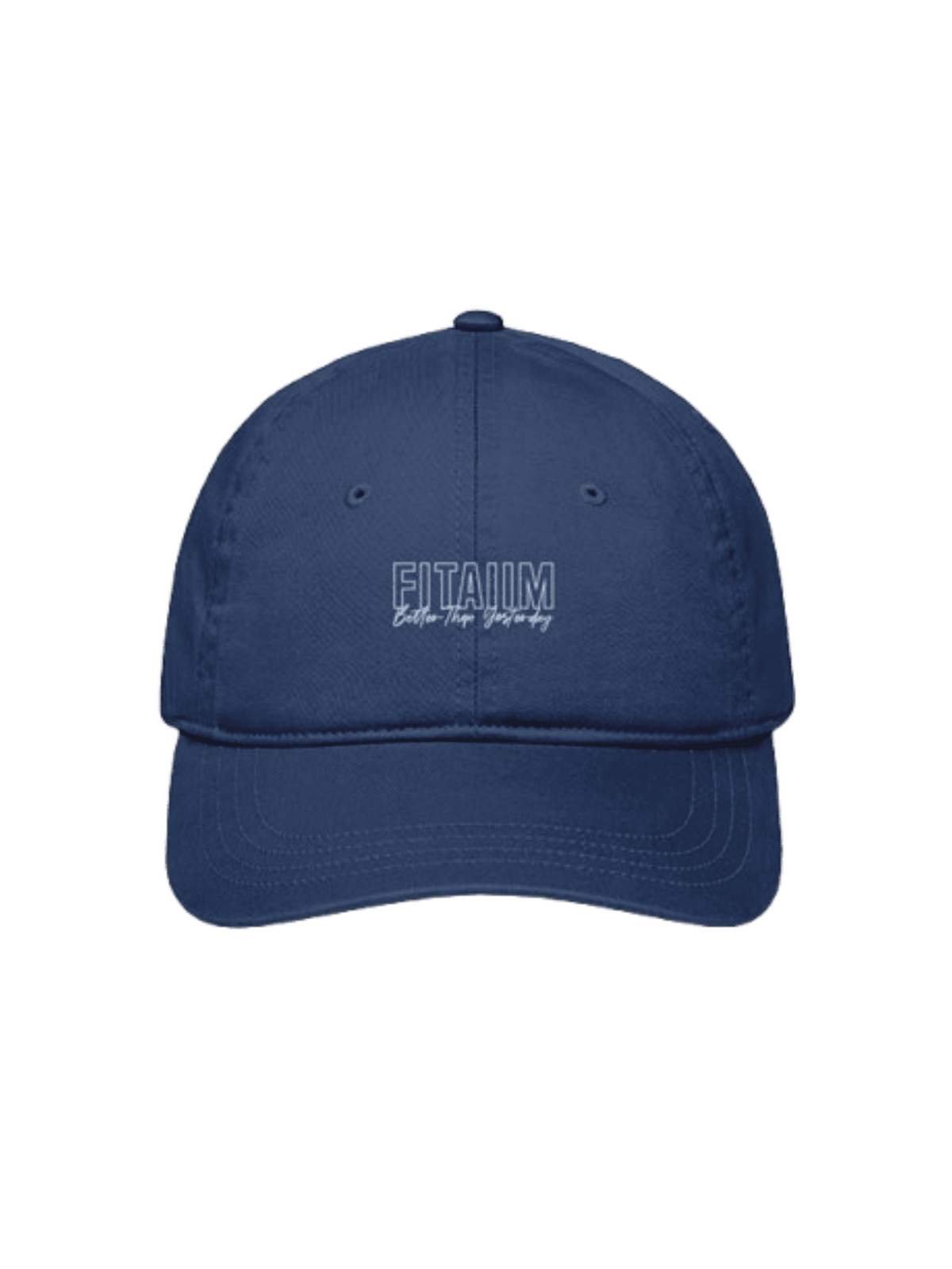 Better Than Yesterday Navy Blue Cap With White Logo - Fitaiim