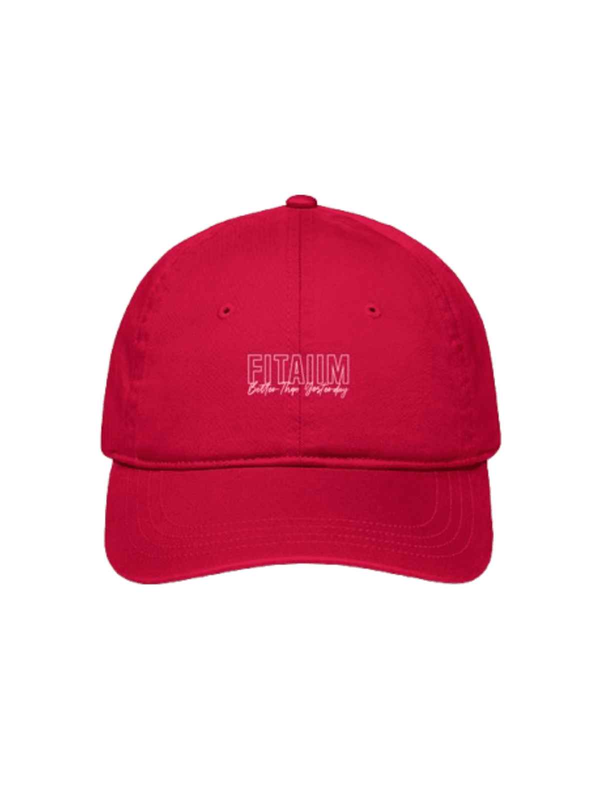Better Than Yesterday Red Cap With White Logo - Fitaiim