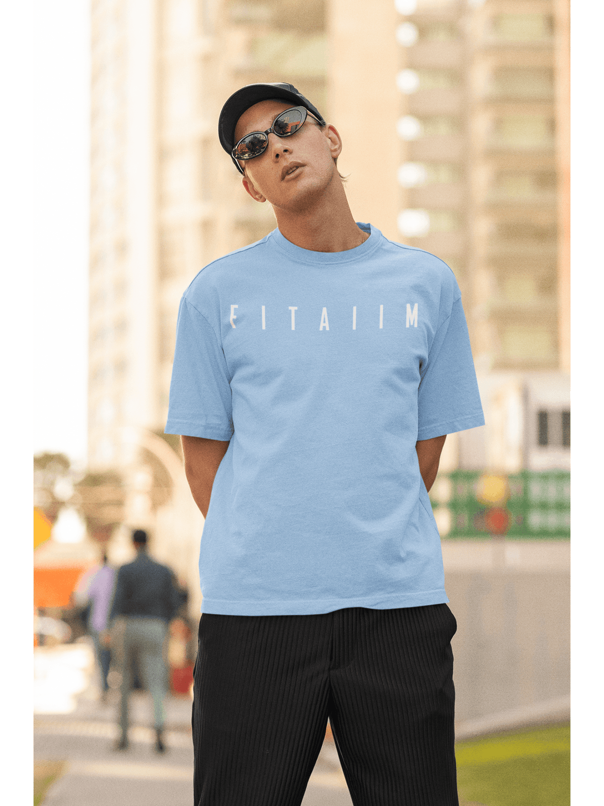 Essential Oversized T-Shirt Baby Blue - Fitaiim