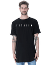 Essential Longline Curved T-Shirt Black - Fitaiim