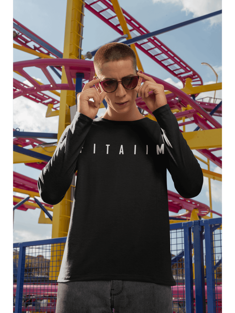 Essential Round Neck Full Sleeve T-Shirt Black - Fitaiim