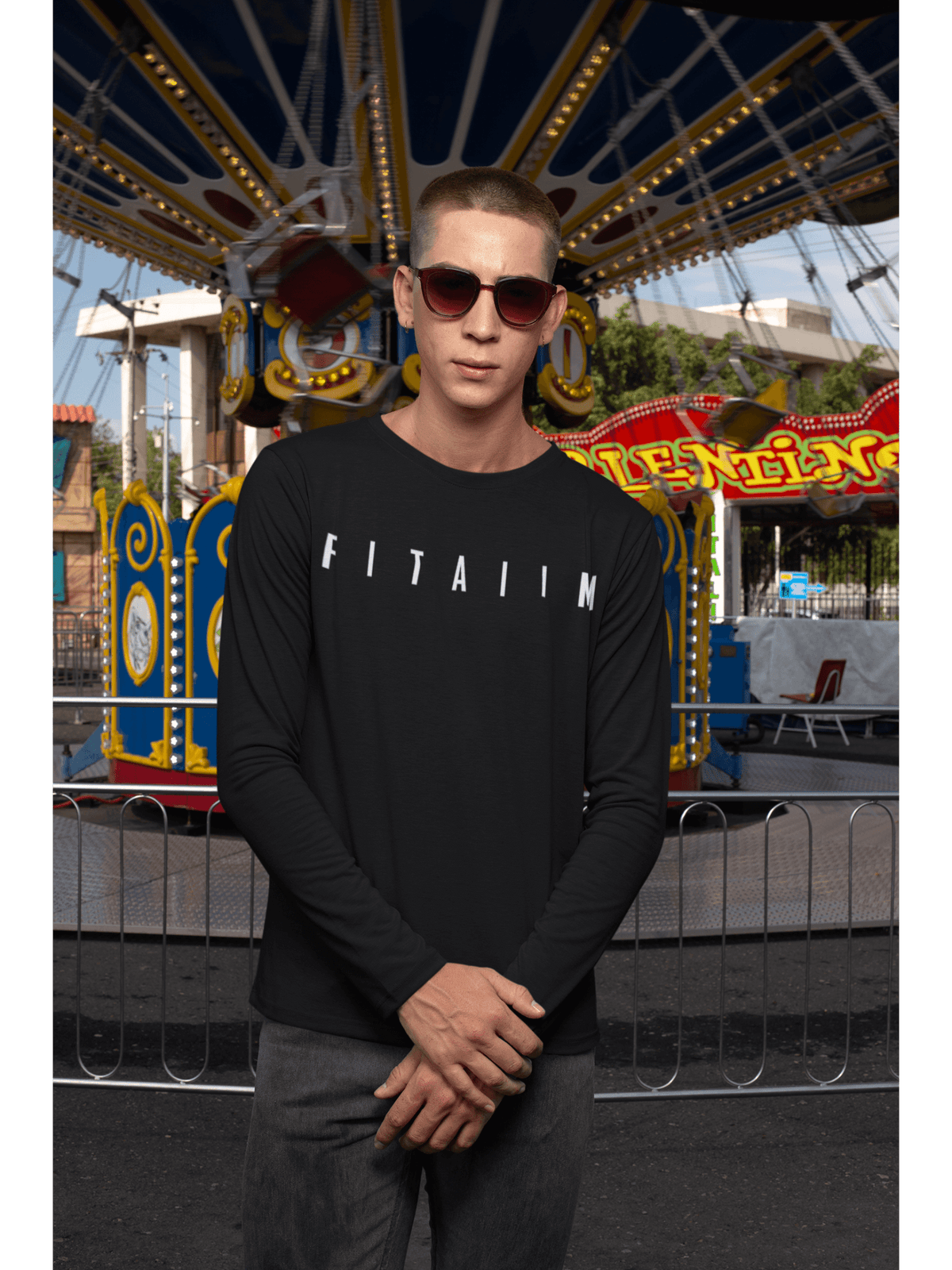 Essential Round Neck Full Sleeve T-Shirt Black - Fitaiim