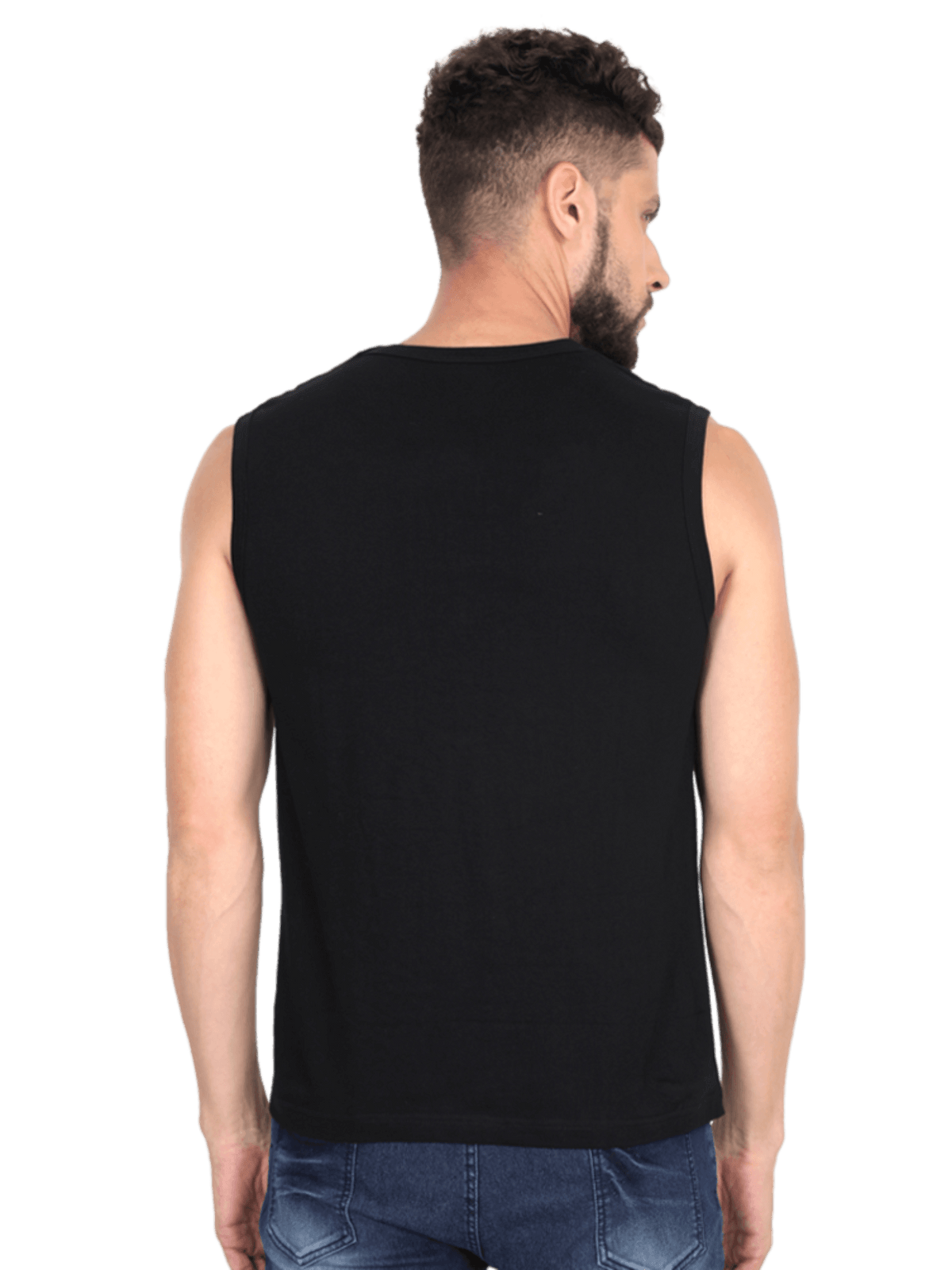 Essential Round Neck Sleeveless Tank Black - Fitaiim