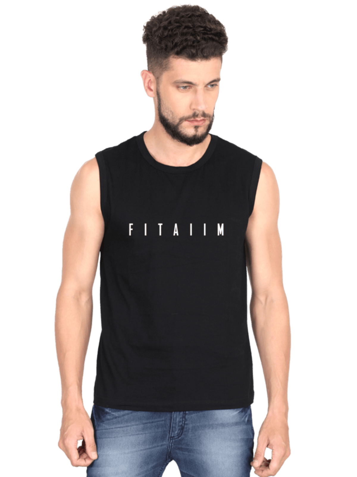 Essential Round Neck Sleeveless Tank Black - Fitaiim