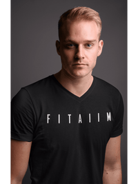 Essential V-Neck T-shirt Black - Fitaiim