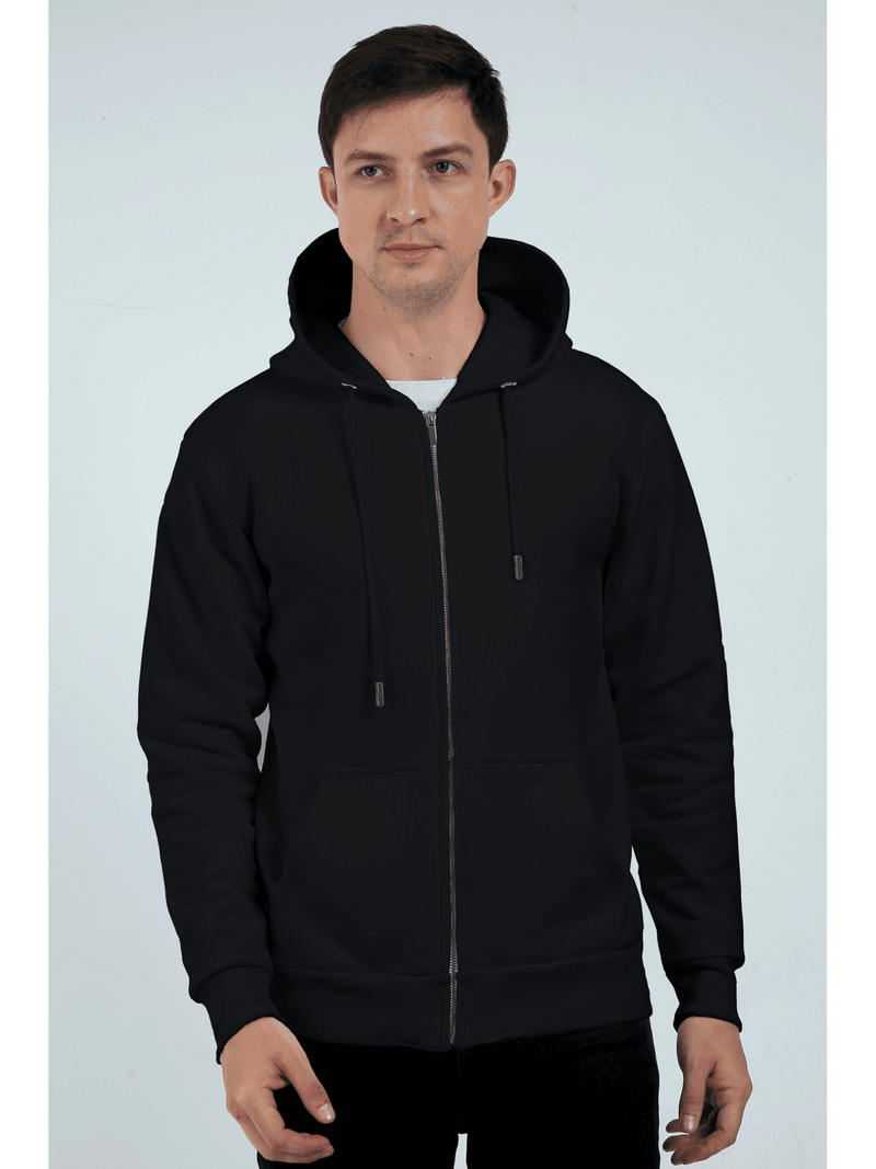 Essential Zip Hoodie Black - Fitaiim
