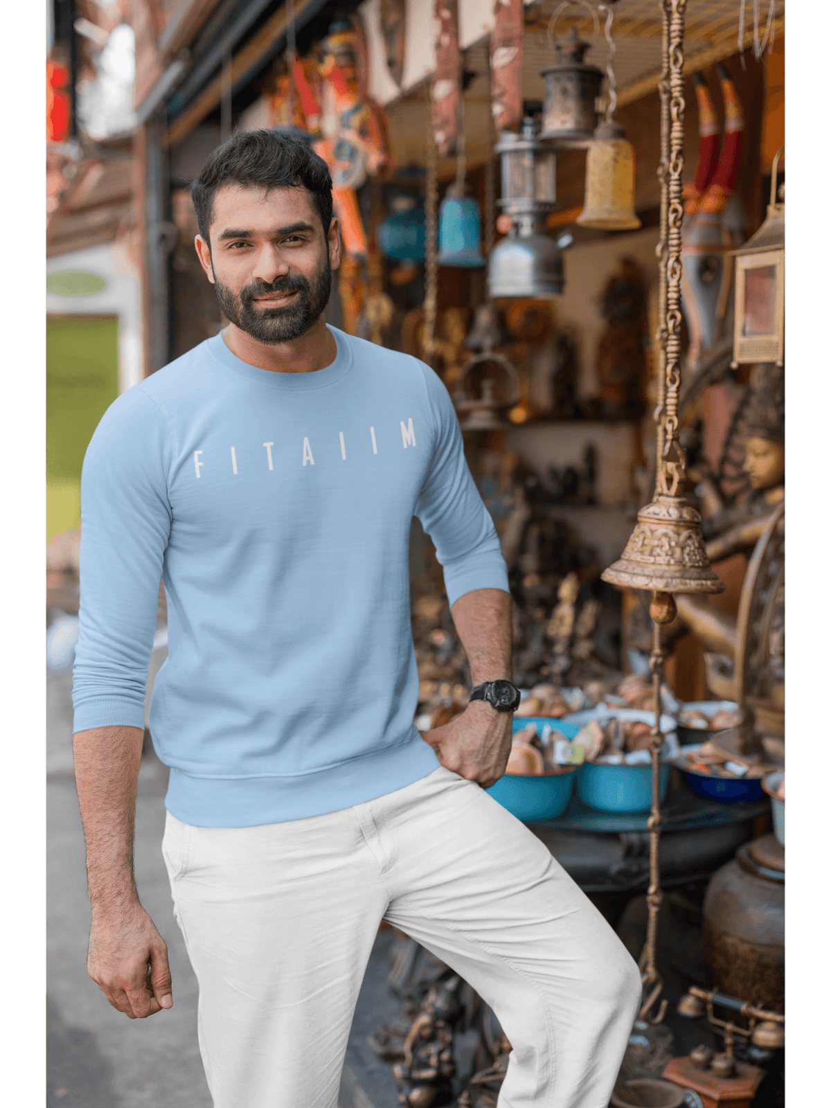 Essential Sweatshirt Baby Blue - Fitaiim