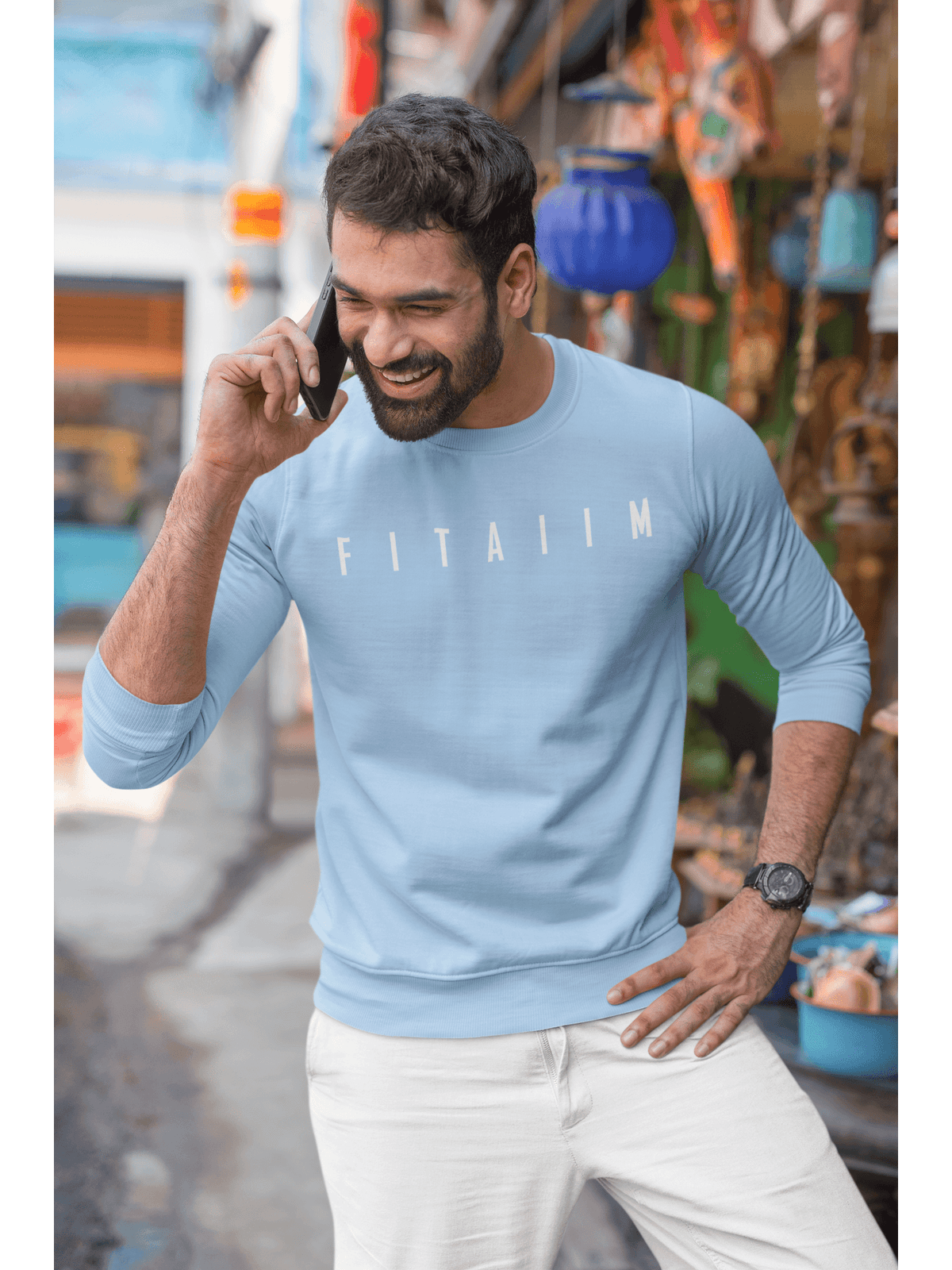 Essential Sweatshirt Baby Blue - Fitaiim