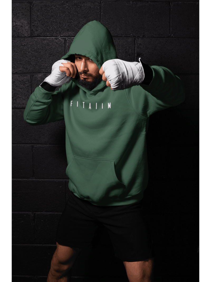 Essential Hoodie Bottle Green - Fitaiim