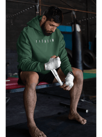 Essential Hoodie Bottle Green - Fitaiim