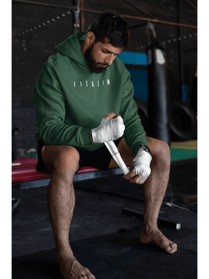 Essential Hoodie Bottle Green - Fitaiim