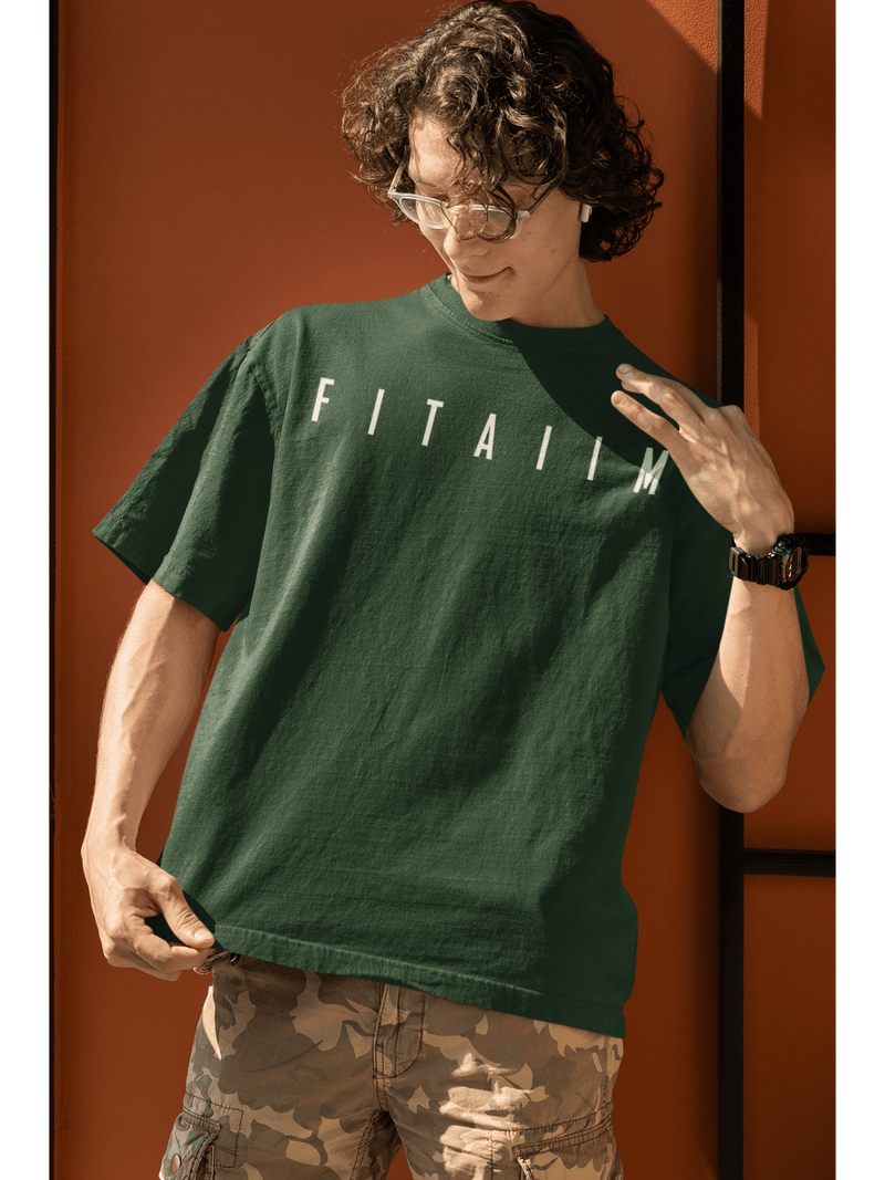 Essential Oversized T-Shirt Bottle Green - Fitaiim