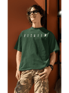 Essential Oversized T-Shirt Bottle Green - Fitaiim