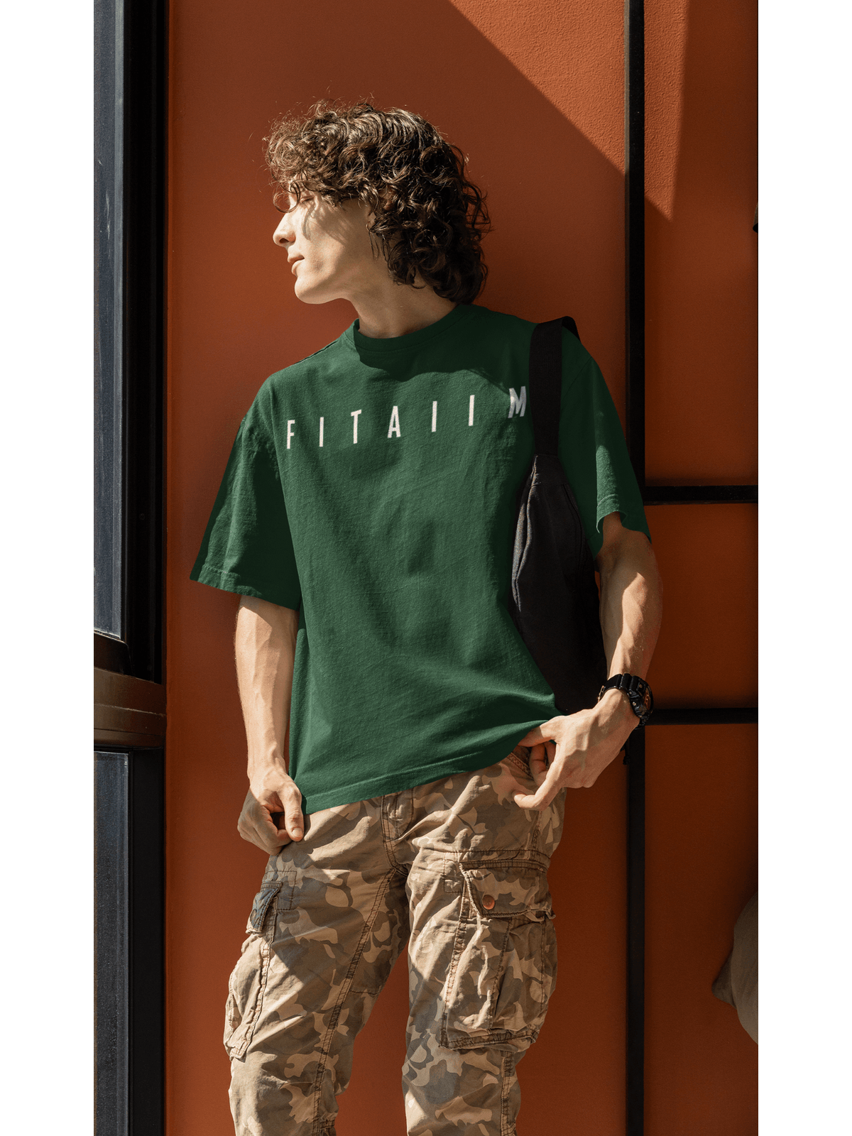 Essential Oversized T-Shirt Bottle Green - Fitaiim