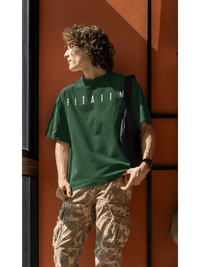 Essential Oversized T-Shirt Bottle Green - Fitaiim