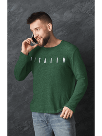Essential Round Neck Full Sleeve T-Shirt Bottle Green - Fitaiim