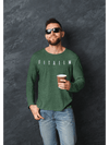 Essential Round Neck Full Sleeve T-Shirt Bottle Green - Fitaiim