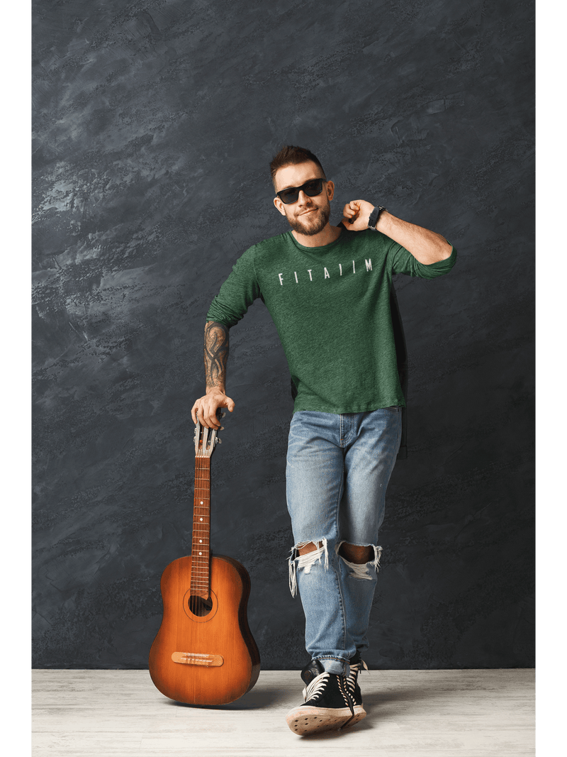 Essential Round Neck Full Sleeve T-Shirt Bottle Green - Fitaiim