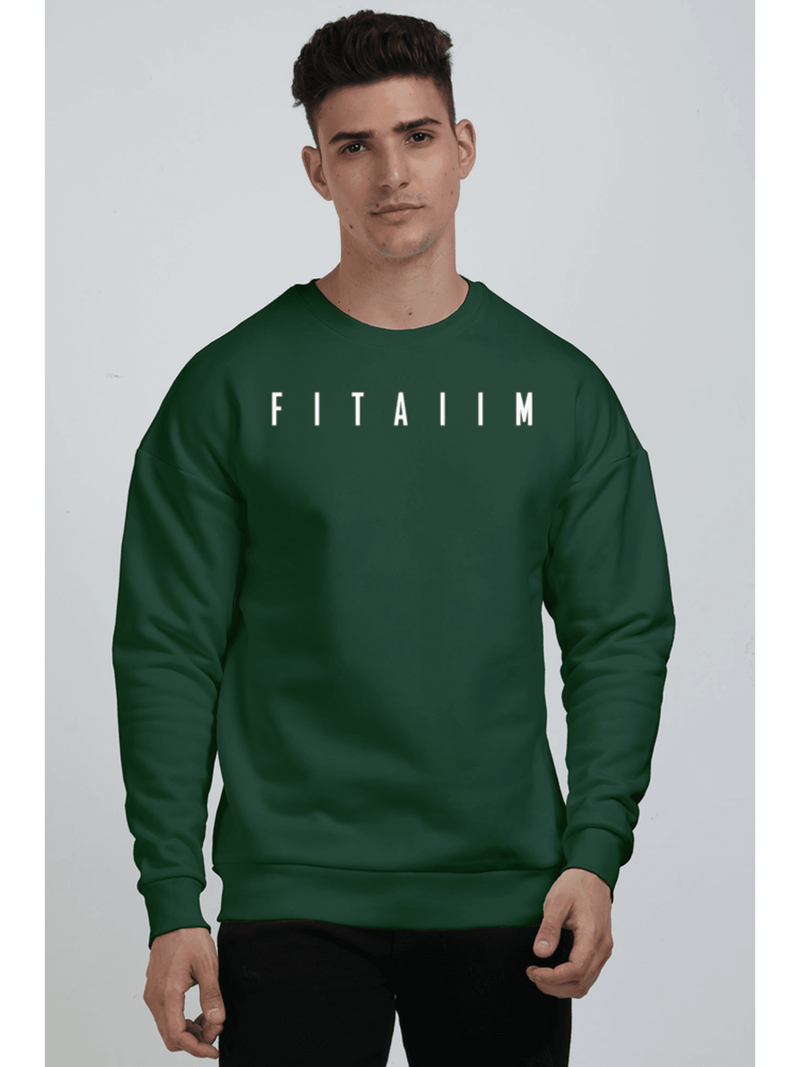Essential Oversized Sweatshirt Bottle Green - Fitaiim