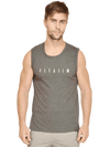 Essential Round Neck Sleeveless Tank Charcoal Grey - Fitaiim